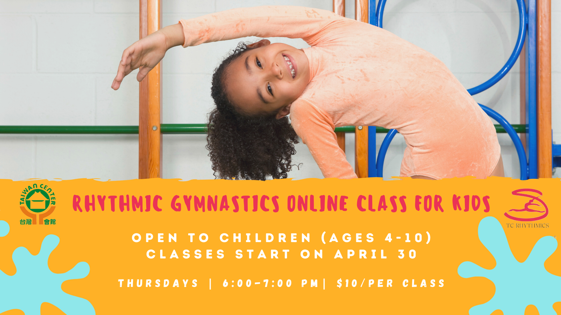 4.23.20 Online Rhythmic Gymnastic Class Flyer FB Event